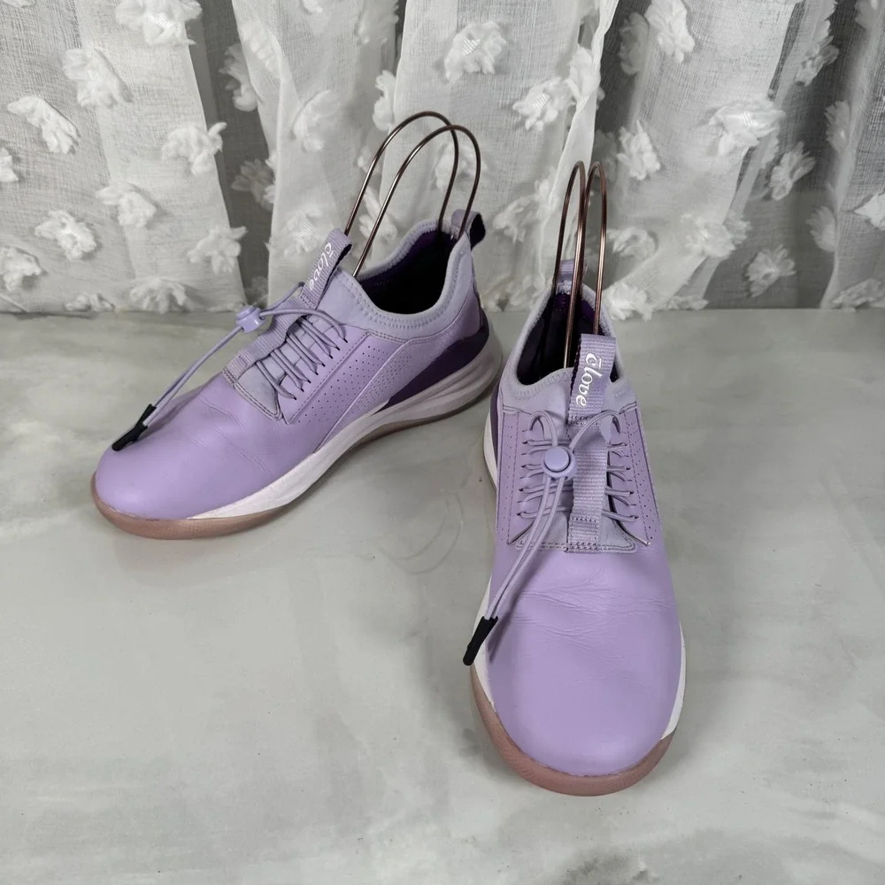 Clove Lilac Sneakers Comfort Shoes Bungee Laces Pull On Nursing Healthcare 8‎